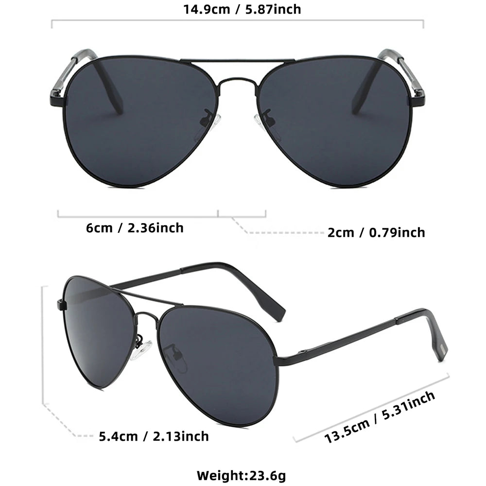 Klasyczne męskie okulary lotnicze z polaryzacją